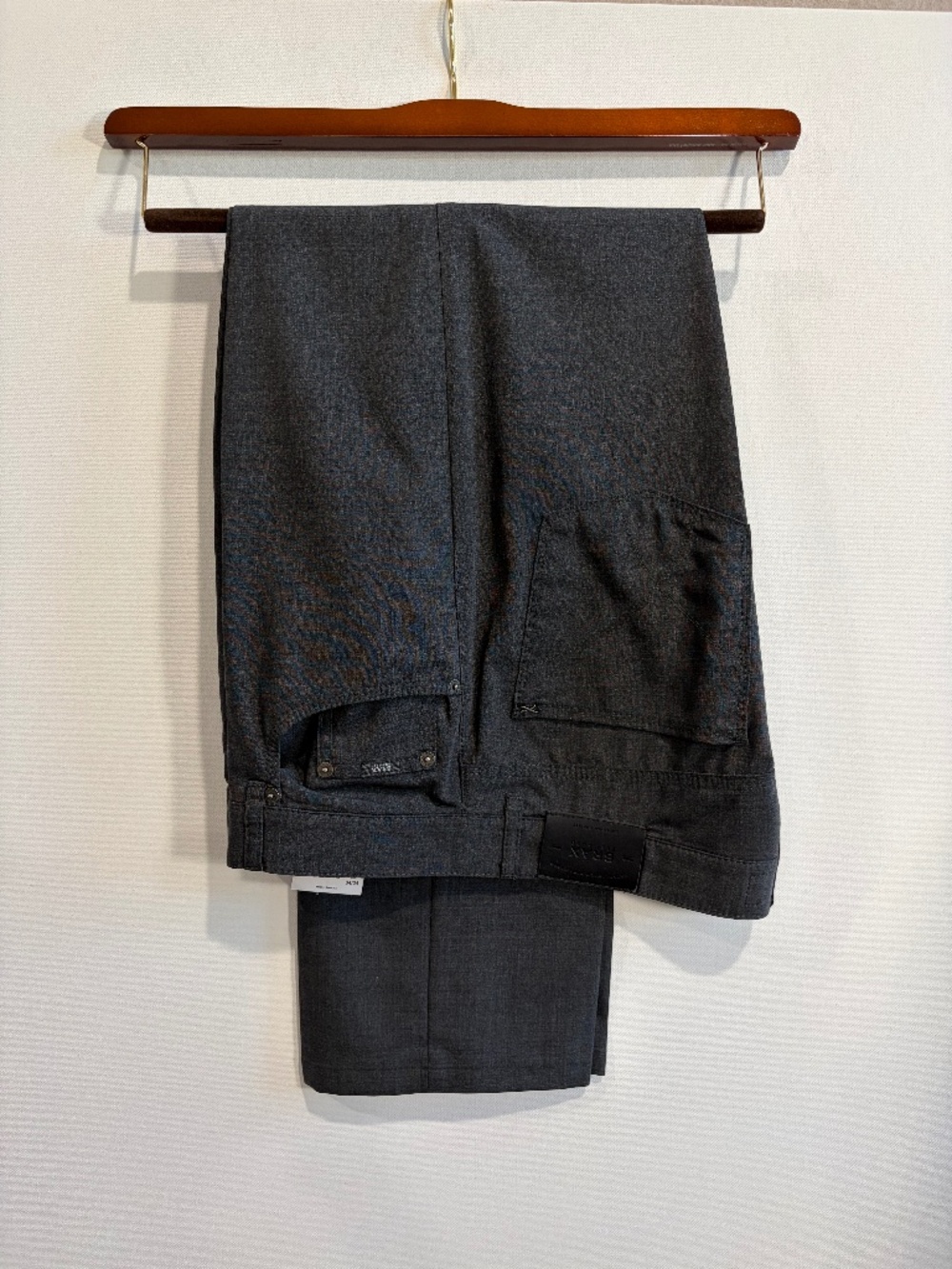 Brax Men’s Cooper Regular Fit Gray Pants 34x34 5 Pocket Made in Romania